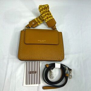 Rare! Henri Bendel Leather Braided Handel Mini Shoulder Strap Bag